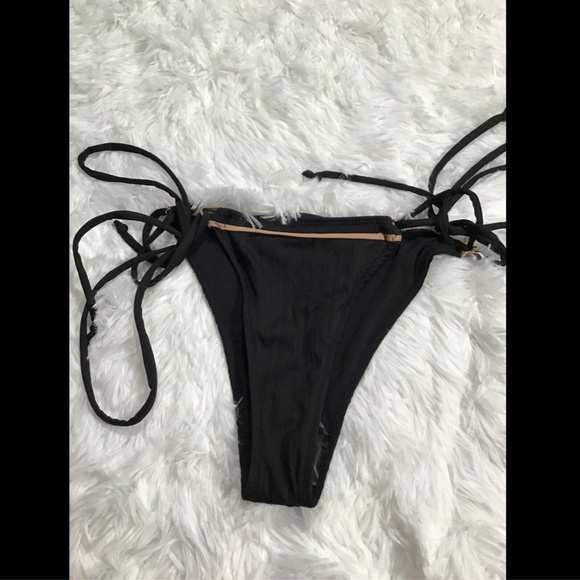 NWT $101 FOR LOVE & LEMONS Side String Bikini Bottoms [SZ Small ]‎ #black - Picture 4 of 8